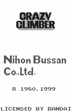 Crazy Climber title screen for WonderSwan